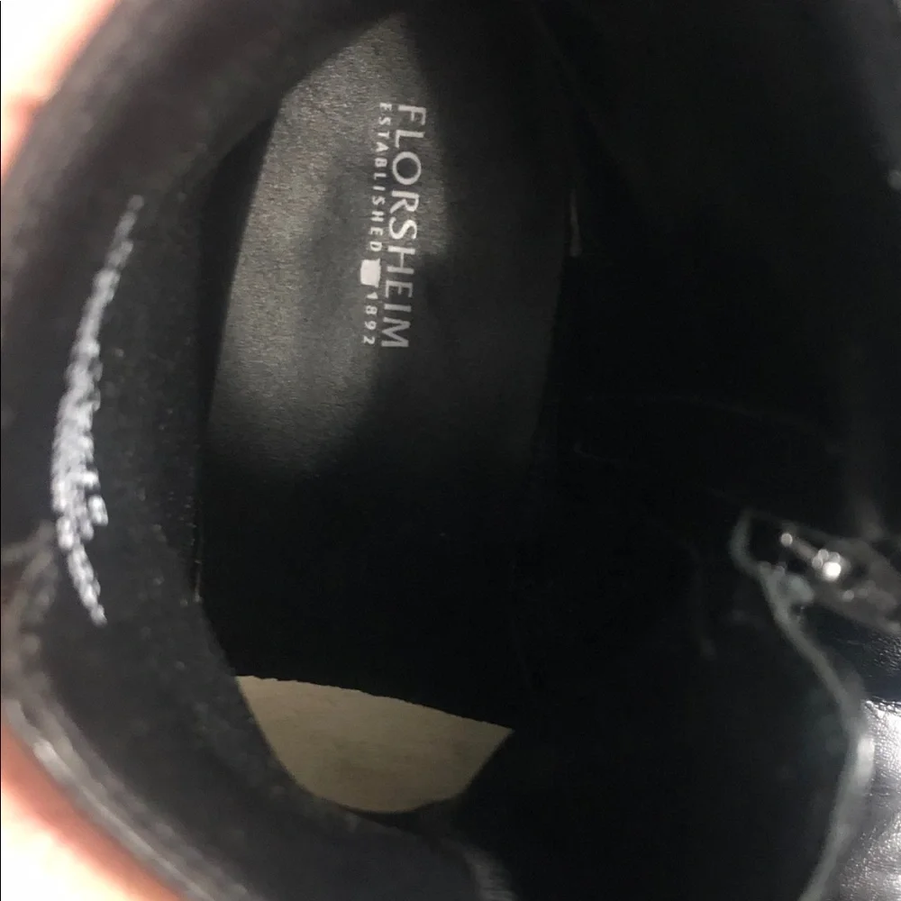Florsheim Black Leather Zip Dress Boots - Picture 4 of 16